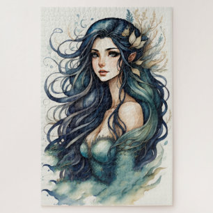 Watercolor Painting Mermaid Jigsaw Puzzle