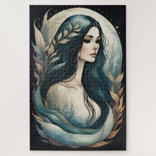Watercolor Painting Mermaid Jigsaw Puzzle