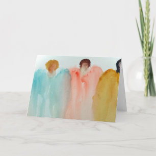 Watercolor Painting of 3 Angels, Figures, or Women Card