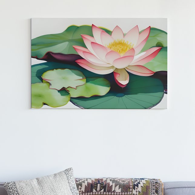 Watercolor Painting Of A Lotus Flower Poster (Creator Uploaded)