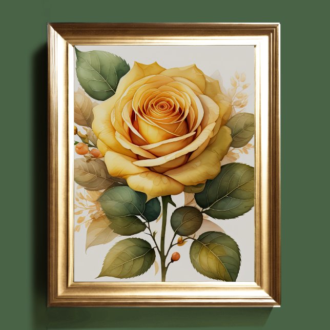 Watercolor Painting of a Rose Poster (Creator Uploaded)