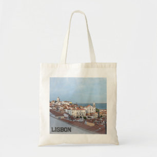 Watercolor painting of Alfama district in Lisbon Tote Bag