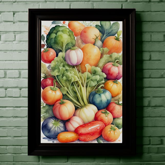 Watercolor Painting of Assorted Vegetables II Poster (Creator Uploaded)
