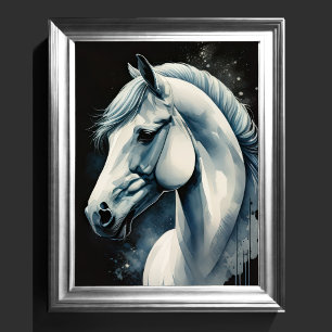 Watercolor Painting of Horse Poster