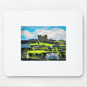 Watercolor Painting Of Inishmore Landscape Showcas Mouse Pad