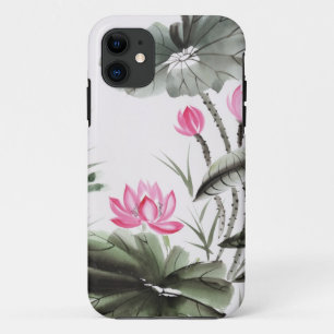 Watercolor Painting Of Lotus Flower iPhone 11 Case