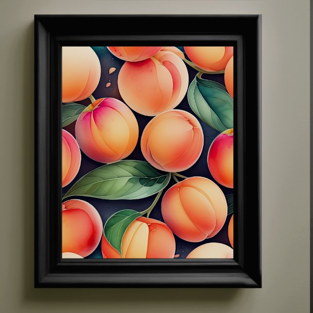 Watercolor Painting of Peaches II Poster (Creator Uploaded)