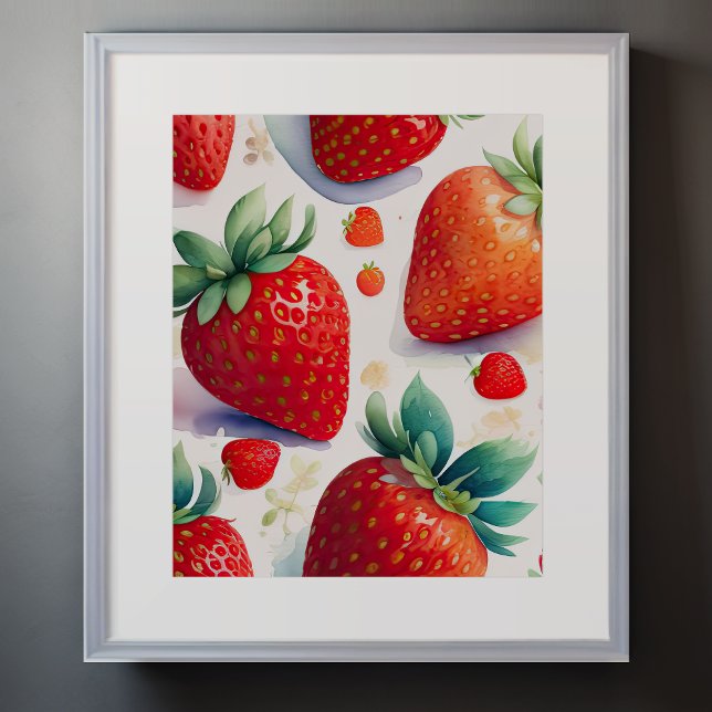 Watercolor Painting of Strawberries II Poster (Creator Uploaded)