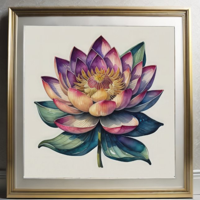 Watercolor Painting of Water Lily Poster (Creator Uploaded)