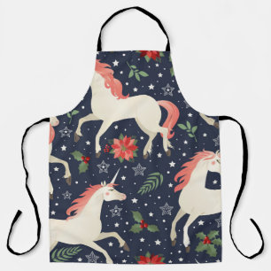 Watercolor painting retro floral seamless pattern apron