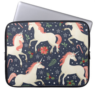 Watercolor painting retro floral seamless pattern laptop sleeve