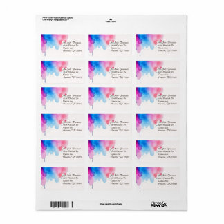 watercolor painting Return Address Mailing Label