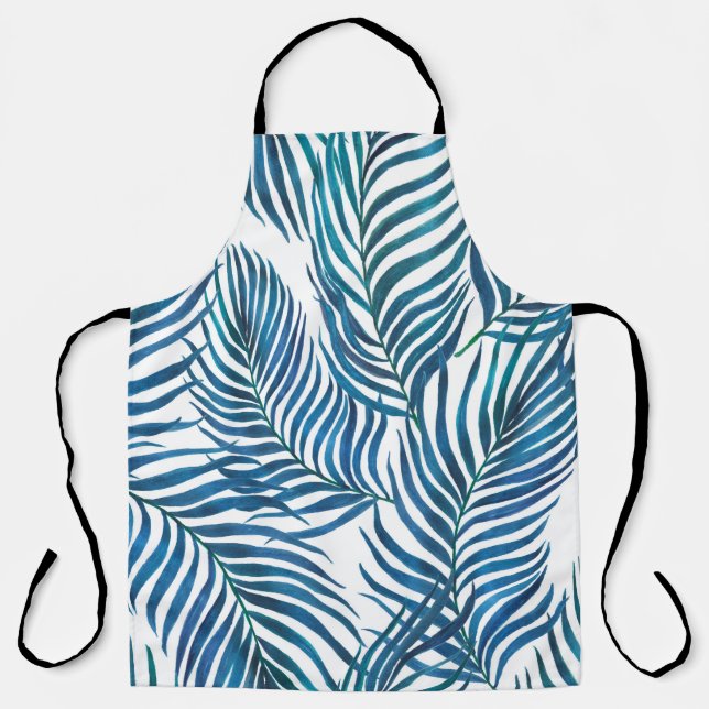 Watercolor painting seamless pattern with tropical apron (Front)