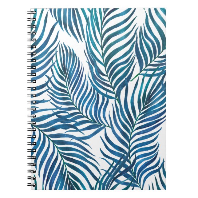 Watercolor painting seamless pattern with tropical notebook (Front)