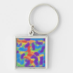 watercolor painting unicorn land magic key ring
