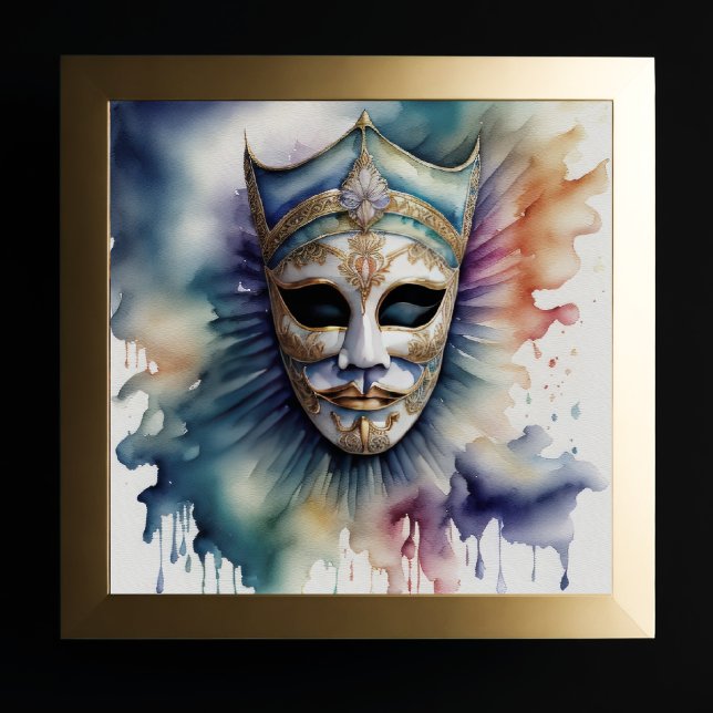 Watercolor Painting Venetian Mask II Poster (Creator Uploaded)