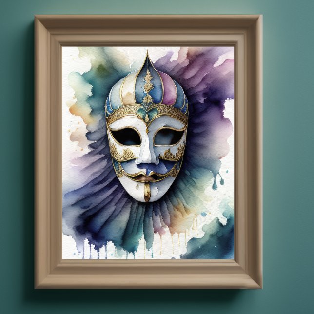 Watercolor Painting Venetian Mask VI Poster (Creator Uploaded)