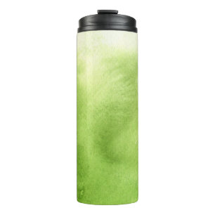 watercolor paints on a rough texture paper thermal tumbler