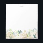 Watercolor Pale Peonies Gold Foil Custom Floral Notepad<br><div class="desc">Whimsical floral notepad featuring watercolor illustrations of pale peonies and roses,  greenery and faux gold foil accents.  This floral notepad will be perfect as a personalized gift. Personalize by adding a name or short phrase.</div>
