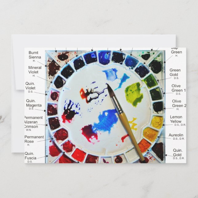 Watercolor palette cards - for artistic souls (Front)