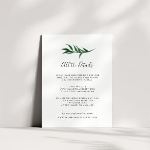Watercolor Palm Guest Information Card