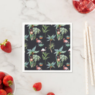 Watercolor Palm Pattern Napkin