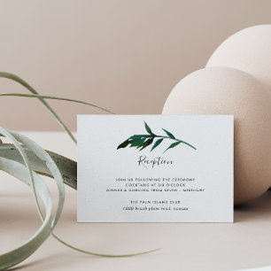 Watercolor Palm Reception Enclosure Card