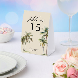 Watercolor Palm Tree Wedding coastal desination