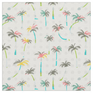 Watercolor Palm Trees Fabric