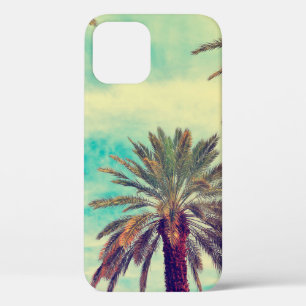 Watercolor palm trees in sunny day iPhone 12 case