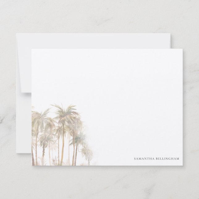 Watercolor Palm Trees Personalised Card (Front)