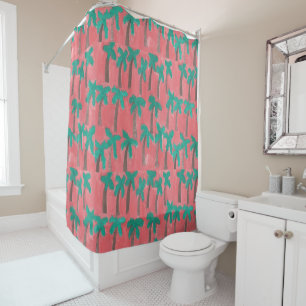 Watercolor Palm Trees Shower Curtain