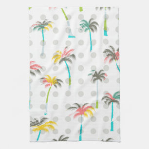 Watercolor Palm Trees Tea Towel