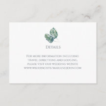 Watercolor Palms and Slate Wedding