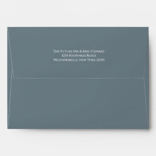 Watercolor Palms and Slate Wedding Envelope
