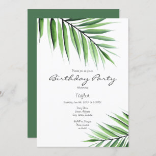 'Watercolor Palms' Invitation