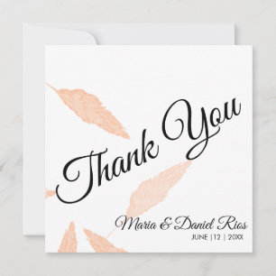Watercolor Pampas Leaf Silhouette Wedding  Card