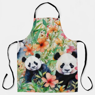 Watercolor Panda Bear Apron