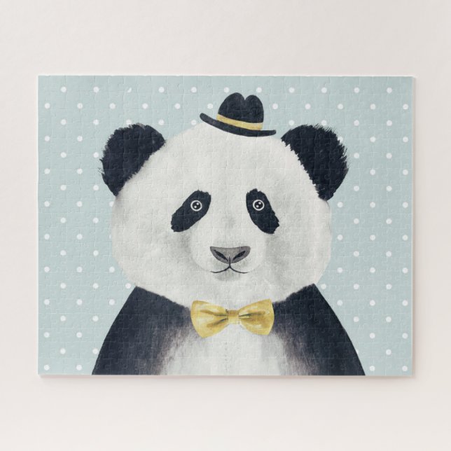 Watercolor Panda Bear Jigsaw Puzzle (Horizontal)
