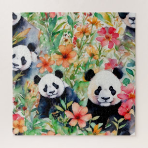 Watercolor Panda Bear Jigsaw Puzzle