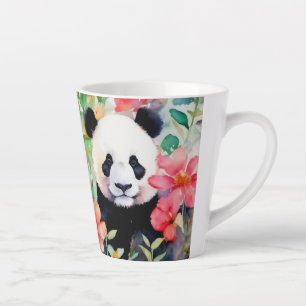 Watercolor Panda Bear Latte Mug
