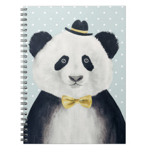 Watercolor Panda Bear Notebook