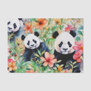 Watercolor Panda Bear Tissue Paper