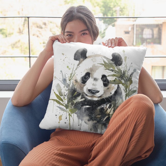 Watercolor Panda Garden Cushion (Creator Uploaded)