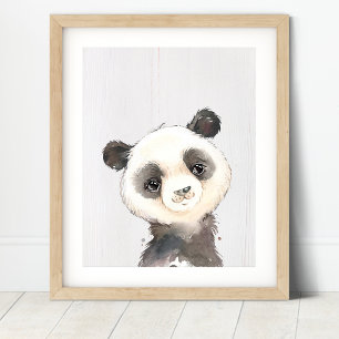 Watercolor Panda Nursery Art Print