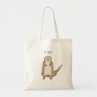 Watercolor Pangolin Illustration Tote Bag