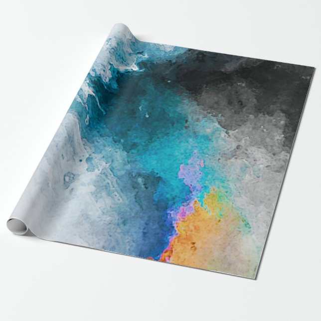 Watercolor paper background. Abstract Painted Illu (Unrolled)
