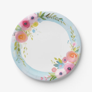 watercolor  paper plate