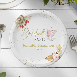 Watercolor Paper Plates   Bachelorette Boho       