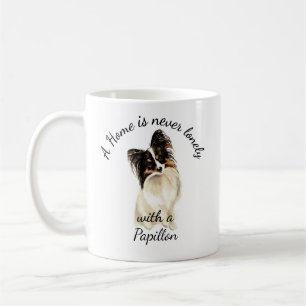 Watercolor Papillon  Dog Pet Animal Coffee Mug